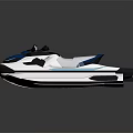 White and Blue Jet Ski Featuring Modern Sporty Design Sleek Exterior and Comfortable Seat