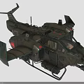 Military Camouflage Helicopter With Rotor Weapon System And Detailed Fuselage Design