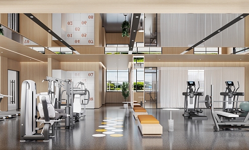 Modern Gym Office Gym 3d model