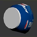 Blue Pepsi Carbonated Soft Drink Can On Reflective Dark Surface 3d model