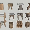 Various Unique Modern Wooden Stools With Different Creative Designs And Shapes Collection