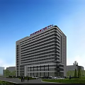 Modern Regional Medical Center Hospital Building With Glass Facade And Multistory Design