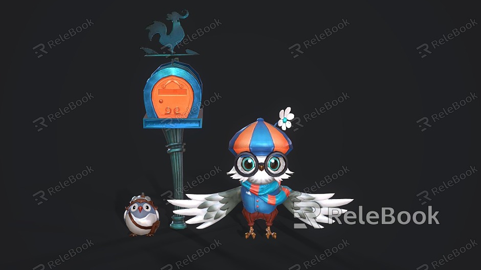 Cute Owl Anime Characters model