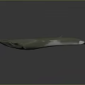 Realistic 3D Model of a Majestic Whale Aquatic Animal on Gray Background