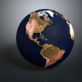 High Quality 3D Globe Rendering Showing Detailed Earth Continents And Oceans