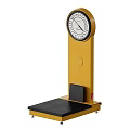 Yellow Daily Electrical Weight Scale With Round Dial And Black Platform