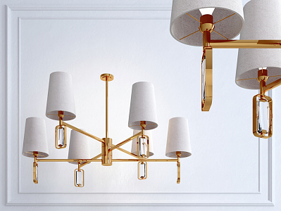 Light Luxury Chandelier 3d model