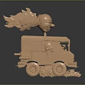 Self-made armed car modified car modified chariot chariot chariot 3d model
