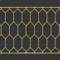 Decorative Hexagonal Grid Component With Geometric Pattern And Structural Design