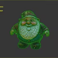 Gnome Decorative Doll With Red Purple Glitter Hat White Beard And Green Clothes