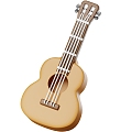 Cartoon Guitar Musical Instruments Toy Hand-held Indoor Ornaments E-commerce Products 3d model