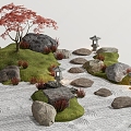 New Chinese Courtyard Micro Terrain 3d model