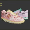 White Casual Sports Shoes With Green Yellow Accents And Brand Logo Reflection Design