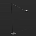 Modern Floor Lamp With Adjustable Arm And Metal Base For Living Room Decor