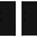 Modern Black Security Doors With Sturdy Construction For Home Safety 3d model