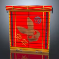 Decorative Red Bamboo Ornament With Rabbit Pattern For Chinese Year of the Rabbit