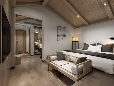 New Chinese Room Homestay Suite 3d model