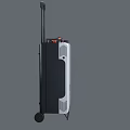 Smart Machine Portable Design With Telescopic Handle And Wheels White Body Front Display Panel 3d model