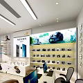 Digital Store Interior With Electronics Display Shelves Cameras And Computers
