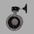 Industrial Butterfly Valve With Metal Flange And Black Handle For Pipeline Systems