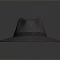 Gray Felt Wide Brim Hat With Black Stitched Band For Daily Wear