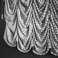 Elegant White Curtains With Ruffled Design Soft Fabric For Modern Home