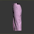 Pink High Waist Midi Skirt With Front Slit And Classic Design