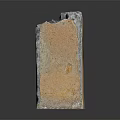 Old Damaged Stone Pillar Featuring Rough Gray And Yellow Weathered Surface Texture