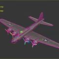 Military Green Fighter Aircraft Featuring Four Engines And Star Emblems On Wings Against Dark Background