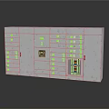 Industrial Control Panel With White Surface Orange Buttons Indicator Lights And Display Screen