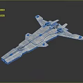Futuristic Sci Fi Warship Featuring Silver Exterior And Advanced Structure