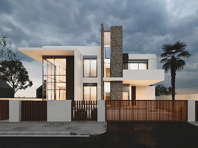 Single-family villa homestay building self-built house 3d model