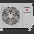 Mitsubishi Heavy Industries White Air Conditioner Outdoor Unit With Fan