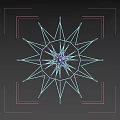 Modern Geometric Chandelier With Metal Frame And Multiple Hanging Decorative Bulbs