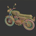 Modern Toy Motorcycle Two Wheels Motocross Motorcycle Road Race Motorcycle 3d model