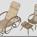 Wicker Stool With Matching Lounge Chair And Armchair For Elegant Seating Design