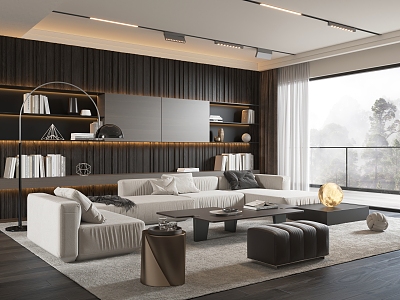 Modern Minotti Sofa Coffee Table Combination model