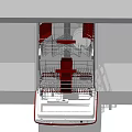 Kitchen Dishwasher Appliance With Interior Racks And Storage Design For Home Use