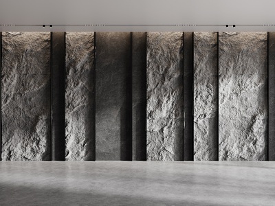 Modern interior living room culture stone background modeling wall stone wall rock wall steel plate rock culture stone background wall model