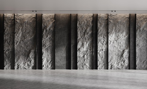 Modern interior living room culture stone background modeling wall stone wall rock wall steel plate rock culture stone background wall 3d model