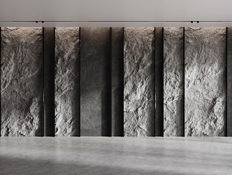 Modern interior living room culture stone background modeling wall stone wall rock wall steel plate rock culture stone background wall 3d model