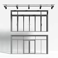Modern Sliding Glass Doors With Aluminum Frame For Home Interior Design