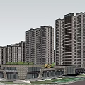 Modern High Rise Residential Buildings Featuring Contemporary Facade Low Rise Structures And Greenery