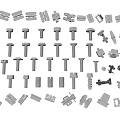 Hardware Hinge Screw 3d model