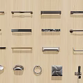 Metal Handle Furniture Handle Button Handle 3d model