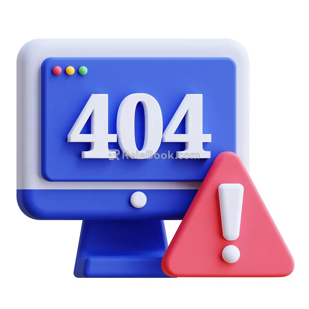 Modern Computer Monitor No Signal Icon Cartoon Computer Monitor 3d model