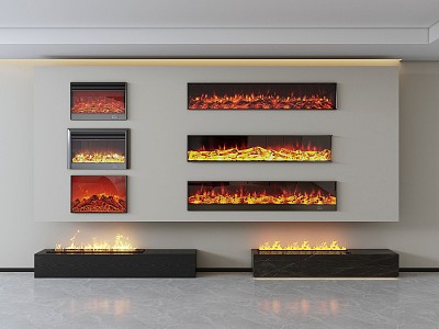 Modern Fireplace 3d model