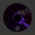 Black Witch Hat Featuring Purple Bow And Long Decorative Ribbon For Daily Use