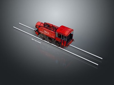 vintage train steam train carriage locomotive head steam carriage train vehicle 3d model