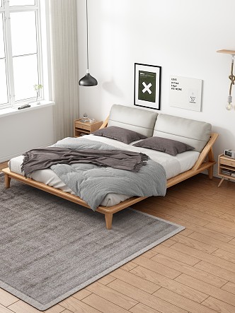 Nordic Double Bed 3d model